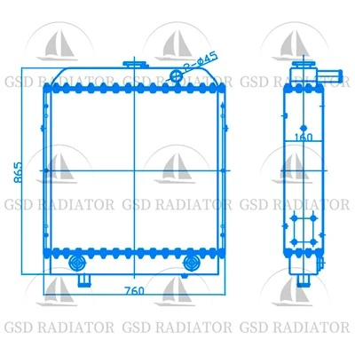Xugong xcmg xs14j 14 tonnu ceļa rullīšu radiators